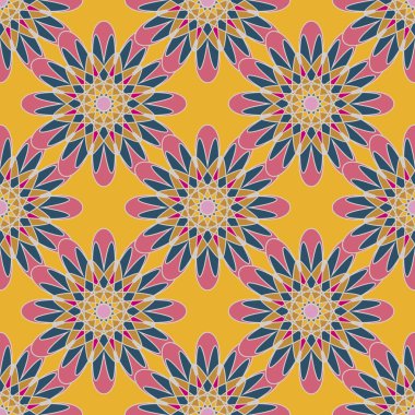  soyut çiçek geometrik Dikişsiz desen arka planı için