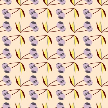 kiraz seamless modeli. Tekstil Ambalaj ve duvar kağıtları için iyi.