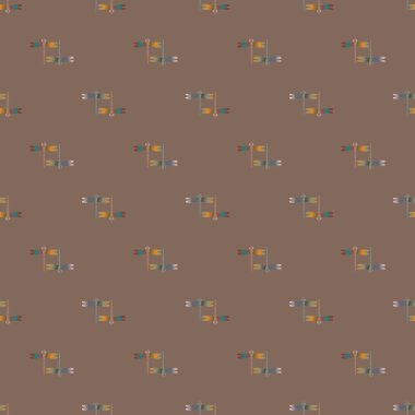 Dekoratif renkli seamless modeli ile şirin yusufçuk