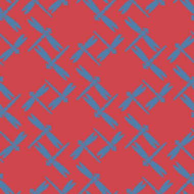 Dekoratif renkli seamless modeli ile şirin yusufçuk