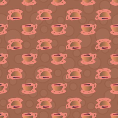 Bardak kahve veya çay arka plan seamless modeli üzerinde noktalı.