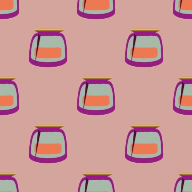 Kavanoz ile rustik ev konserve yeni dikişsiz desen arka planı için.