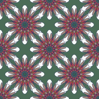  soyut çiçek geometrik Dikişsiz desen arka planı için