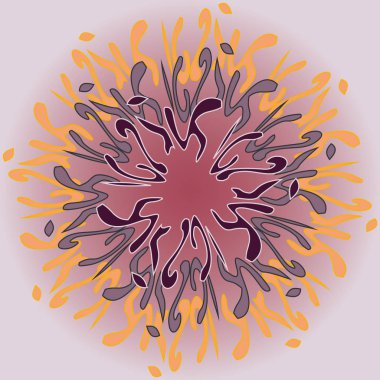 Yeni simetrik soyut mandala. Duvar kağıdı, desen dolgularını, web sayfaları, yüzey dokuları için dekoratif nesne-ebilmek var olmak kullanılmış.