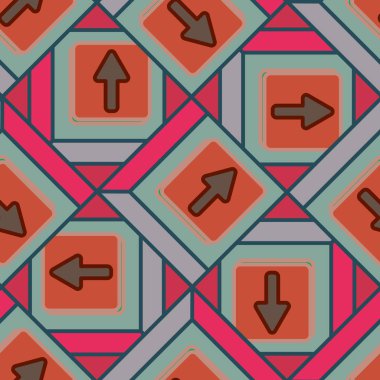 Ok düğmeleri ile Dikişsiz soyut desen