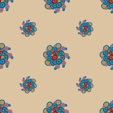 Soyut geometrik renkli seamless modeli daireler, arka plan ile