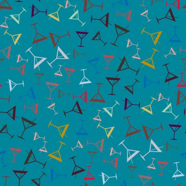 Tropik kokteyller renkli seamless modeli
