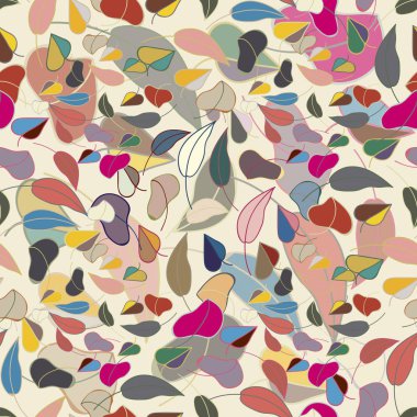 sonbahar yaprakları seamless modeli, vektör çizim 
