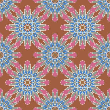  soyut çiçek geometrik Dikişsiz desen arka planı için