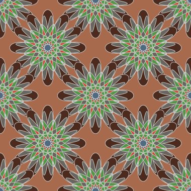  soyut çiçek geometrik Dikişsiz desen arka planı için