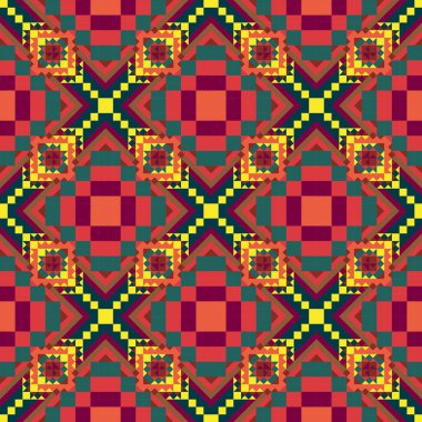 Geometrik etnik desen sorunsuz tasarım arka plan veya duvar kağıdı için