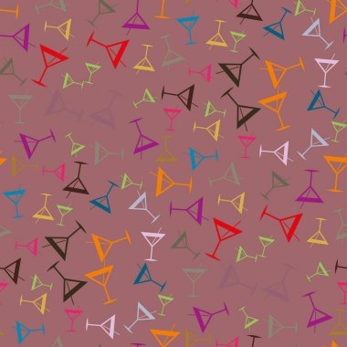 Tropik kokteyller renkli seamless modeli