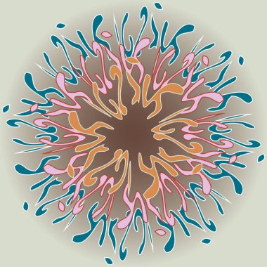 Yeni simetrik soyut mandala. Duvar kağıdı, desen dolgularını, web sayfaları, yüzey dokuları için dekoratif nesne-ebilmek var olmak kullanılmış.