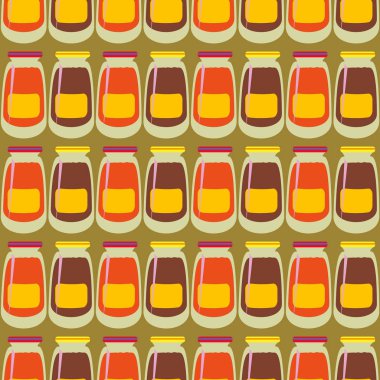 Kavanoz ile rustik ev konserve yeni dikişsiz desen arka planı için.