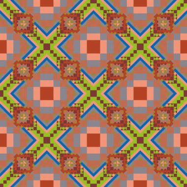 Geometrik etnik desen sorunsuz tasarım arka plan veya duvar kağıdı için