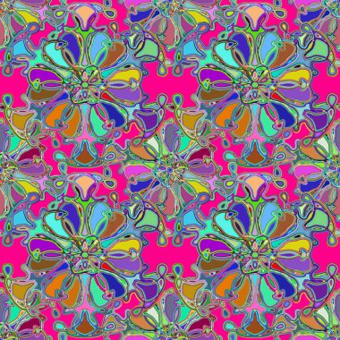 Soyut kaleydoskop renkli Dikişsiz desen arka planı için. 