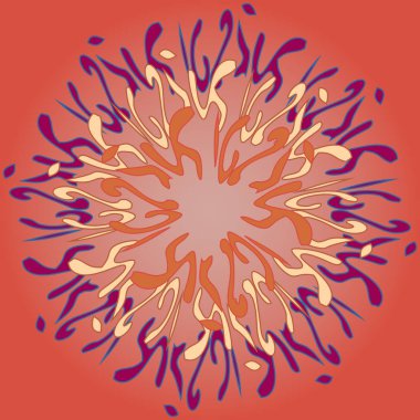 Yeni simetrik soyut mandala. Duvar kağıdı, desen dolgularını, web sayfaları, yüzey dokuları için dekoratif nesne-ebilmek var olmak kullanılmış.