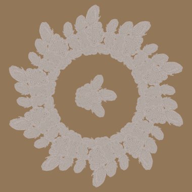 Stil zentangle yeni simetrik mandala sanat doodle ile esinlenerek.. 