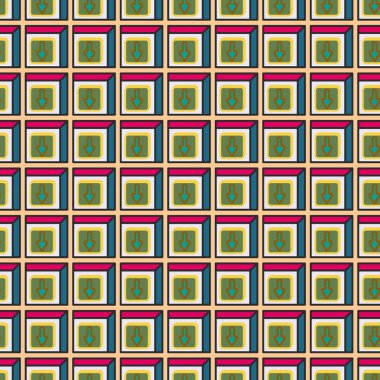 Ok düğmeleri ile Dikişsiz soyut desen