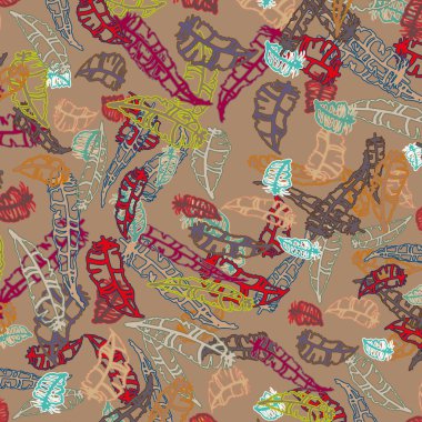 Tüyler, vektör çizim ile zemin 