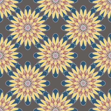  soyut çiçek geometrik Dikişsiz desen arka planı için