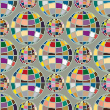 Renk seamless modeli ile işbirliği dünya küre.