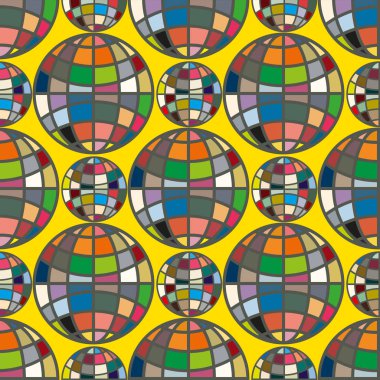 Renk seamless modeli ile işbirliği dünya küre.