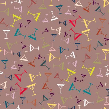 Tropik kokteyller renkli seamless modeli