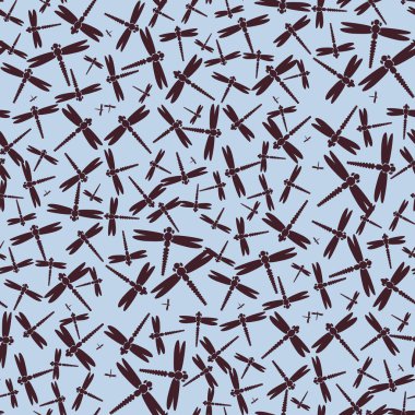 Dekoratif renkli seamless modeli ile şirin yusufçuk