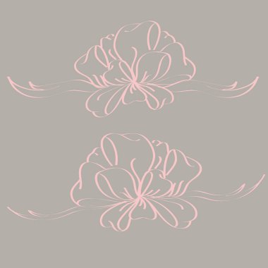 Set çekilmiş yay izole el renk arka plan üzerinde.