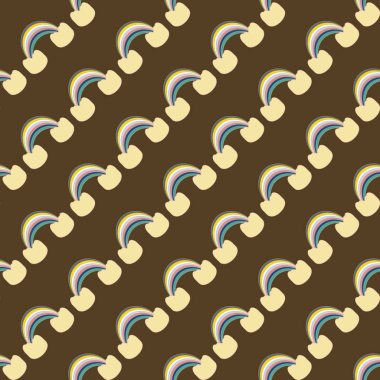 Gökkuşağı seamless modeli. Gökkuşağı Dizayn Tekstil, iç tasarım, keten, vb için. Şirin soyut çocuklar arka plan.