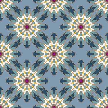  soyut çiçek geometrik Dikişsiz desen arka planı için