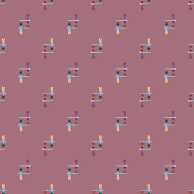 Dekoratif renkli seamless modeli ile şirin yusufçuk