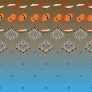 kiraz seamless modeli. Tekstil Ambalaj ve duvar kağıtları için iyi.