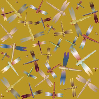 Dekoratif renkli seamless modeli ile şirin yusufçuk