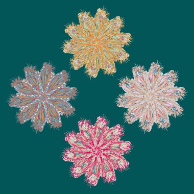 Stil zentangle yeni simetrik mandala doodle ile sanat esin kaynağı oldu. Duvar kağıdı, desen dolgularını, web sayfaları, yüzey dokuları için dekoratif nesne-ebilmek var olmak kullanılmış.