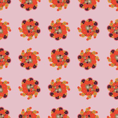 Soyut geometrik renkli seamless modeli daireler ile