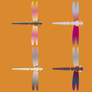 Dekoratif renkli seamless modeli ile şirin yusufçuk