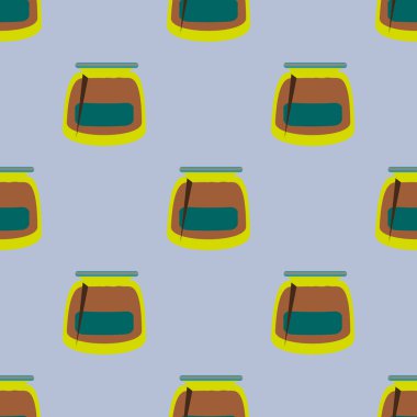 Kavanoz ile rustik ev konserve yeni dikişsiz desen arka planı için.