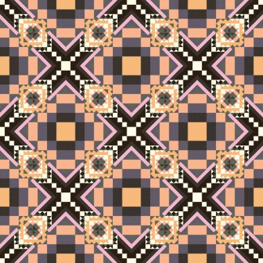 Geometrik etnik desen sorunsuz tasarım arka plan veya duvar kağıdı için