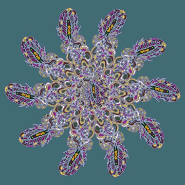 Stil zentangle yeni simetrik mandala doodle ile sanat esin kaynağı oldu. Duvar kağıdı, desen dolgularını, web sayfaları, yüzey dokuları için dekoratif nesne-ebilmek var olmak kullanılmış.