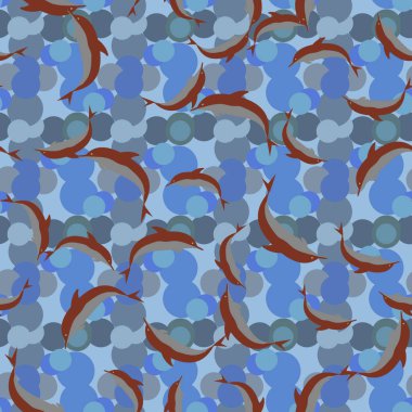 Yunuslar su altında çizim arka planı için bir sürü ile sorunsuz doku