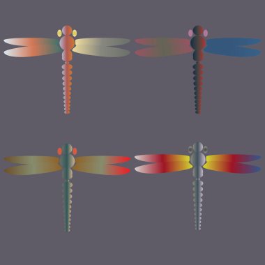 Dekoratif renkli seamless modeli ile şirin yusufçuk