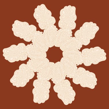 Basit renkli soyut mandala. Parlak dairesel süsleme basit şekiller oluşur. 