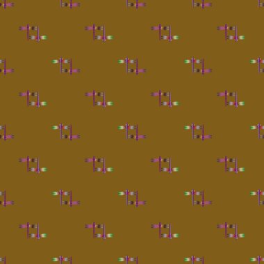 Dekoratif renkli seamless modeli ile şirin yusufçuk