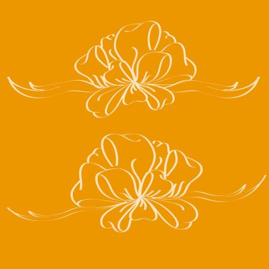 Set çekilmiş yay izole el renk arka plan üzerinde.