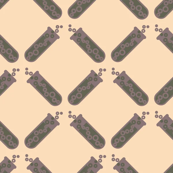 Kimya test tüpleri parlak arka plan üzerinde. Seamless modeli.