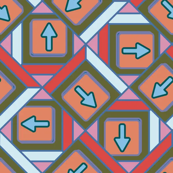 Ok düğmeleri ile Dikişsiz soyut desen