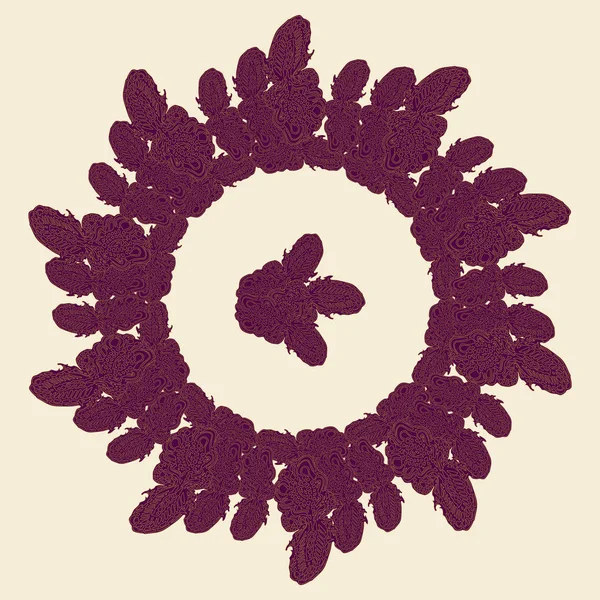 Stil zentangle yeni simetrik mandala sanat doodle ile esinlenerek.. 