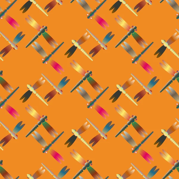 Dekoratif renkli seamless modeli ile şirin yusufçuk